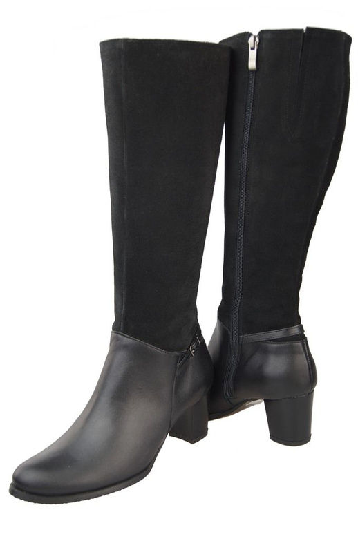 Schuhe Damenstiefel, Naturleder 101 Schwarz ElitaBut