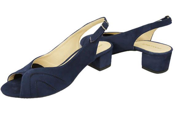 Damenschuhe Sandalen, natürliches Wildleder, Marineblau 991 ElitaBut