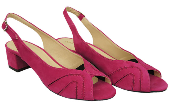 Damenschuhe Sandalen, natürliches Wildleder, Lila 991 ElitaBut