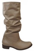 Schuhe Damenstiefel Stiefel, Naturleder 123 Cappuccino ElitaBut