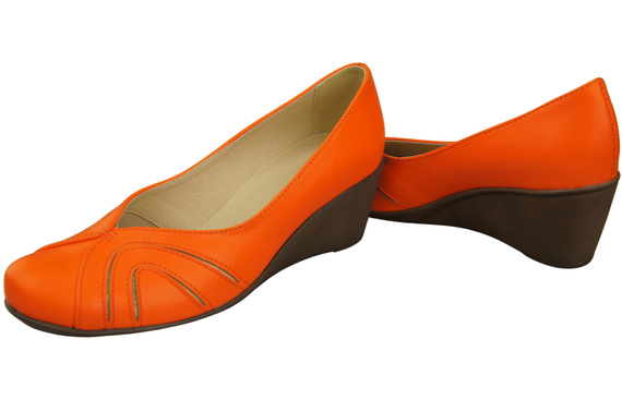 Damen Schwarz Naturleder Gestiefelte Orange 828 ElitaBut