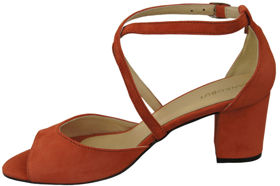 Damenschuhe Sandalen Ziegelrot Naturleder Wildleder 111 ElitaBut