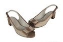 Damenschuhe Durchbrochene Sandalen aus Naturleder Cappuccino Beige 731 ElitaBut