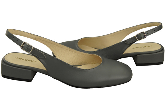 Damen Schuhe Sandalen Aschgrau Flacher Absatz Naturleder 206 ElitaBut