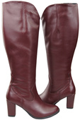 Stilvolle Damen Burgund Stiletto Stiefel Naturleder 211 ElitaBut