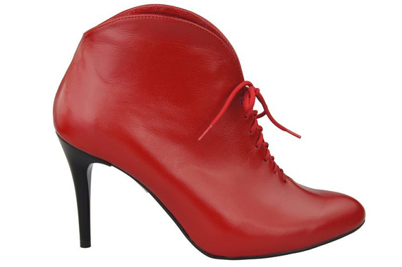 Damenstiefel Frühling/Herbst, Naturleder, Rot 955 ElitaBut