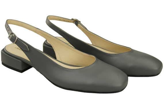 Damen Schuhe Sandalen Aschgrau Flacher Absatz Naturleder 206 ElitaBut