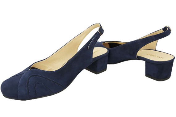 Damenschuhe Sandalen, Naturleder, Wildleder, Marineblau 842 von ElitaBut