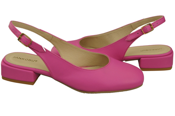 Damen Schuhe Sandalen Fuchsie Flacher Absatz Naturleder 206 ElitaBut