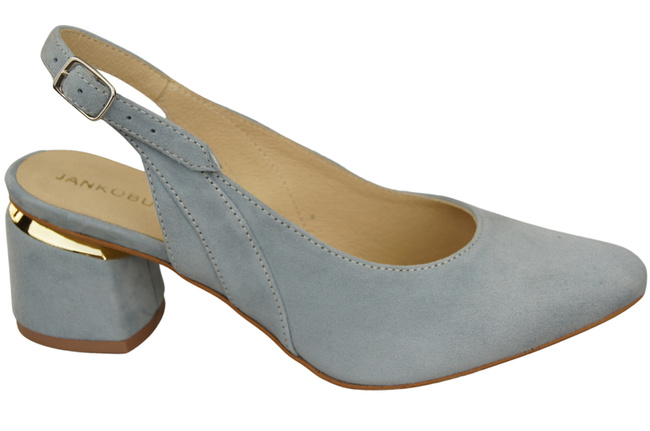 Damensandalen aus natürlichem Wildleder Hellblaue Eleganz und Komfort 196 von ElitaBut