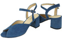 Damenschuhe Sandalen Blau, Naturleder, Wildleder 185 ElitaBut