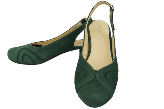 Damenschuhe Sandalen, Naturleder, Wildleder, grün 842 von ElitaBut