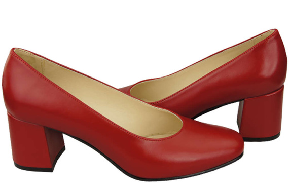 Damenschuhe Pumps Naturleder 171 Rot ElitaBut