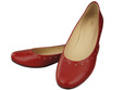 Damenschuhe Bequeme Ballerinas, Naturleder, Rot 162 ElitaBut