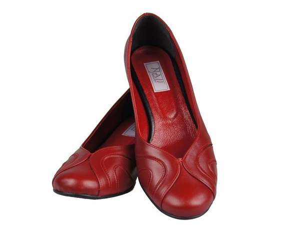 Damenschuhe Pumps, Naturleder, Rot 786 ElitaBut