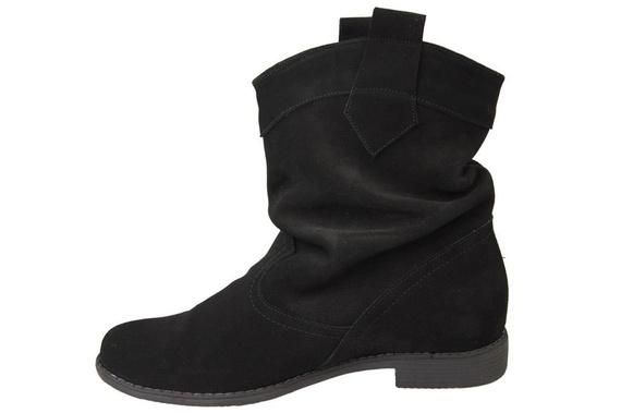 Schuhe Damen Stiefeletten Winter Naturveloursleder Schwarz 117 Von ElitaBut