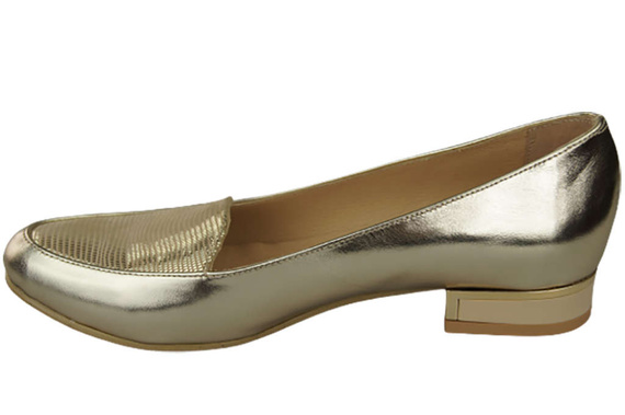 Damen Ballerinas Lords, Naturleder, Gold 908 ElitaBut