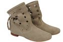 Schuhe Damen-Stiefeletten, natürliches Veloursleder, Beige 160 ElitaBut
