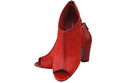 Damenschuhe Peep-Toe-Stiefeletten, Naturleder, Red Scales 957 ElitaBut