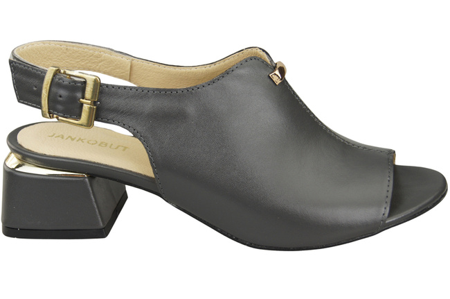 Damenschuhe Graphite Sandalen, goldene Schnalle, Naturleder 198 ElitaBut