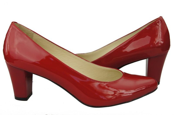 Damenschuhe Pumps Naturleder Roter Lack 974 ElitaBut