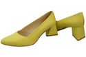 Damen Pumps Zitrone Echtleder Spitz Zehen Absatz ElitaBut 221