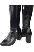 Damen-Halbstiefel, Naturleder, Schwarz, Glänzend 189 ElitaBut