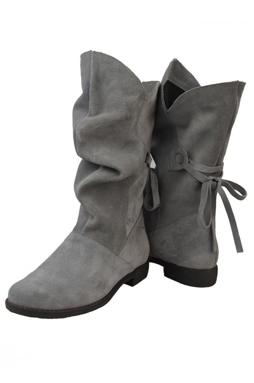 Winterstiefel für Damen, natürliches Veloursleder, Popiel 999 von ElitaBut