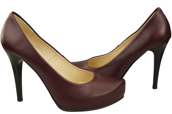 Damen Footwear Burgund Stiletto Pumps Naturleder 205 ElitaBut