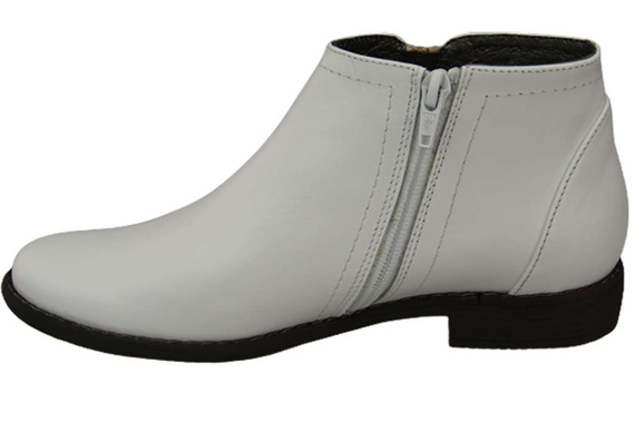 Damenschuhe Damenstiefel Warm, Naturleder, Weiß 872 von Elitabut