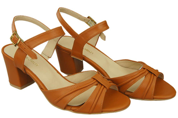 Damenschuhe Sandalen Rot Naturleder 168 ElitaBut