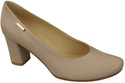Klassische Damen Cappuccino Helles Leder Mandel Nase Pumps 201 ElitaBut