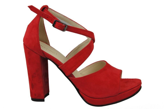 Damenschuhe Sandalen Rotes Naturleder Wildleder 114 ElitaBut