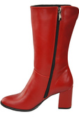 Damen-Halbstiefel, Naturleder, Rot 189 ElitaBut