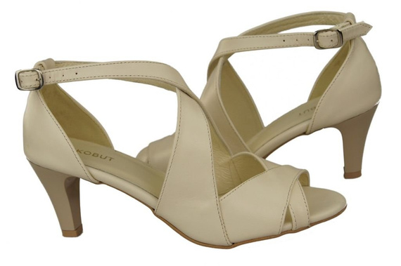 Damenschuhe Beige Sandalen Naturleder 130 ElitaBut