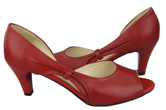 Damenschuhe Sandalen Rot Naturleder 566 ElitaBut