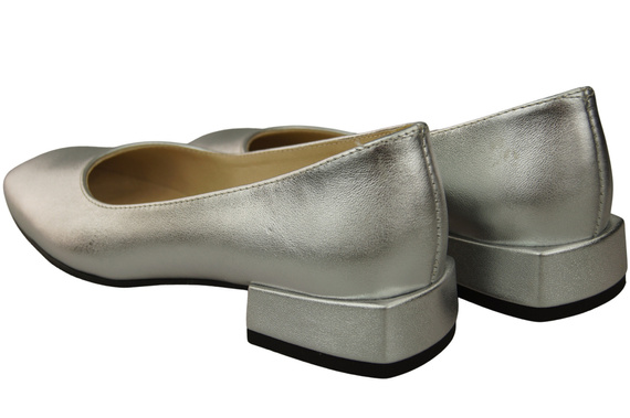 Bequeme Frauen Schuhe Silber Flats Natural Leder 204 ElitaBut