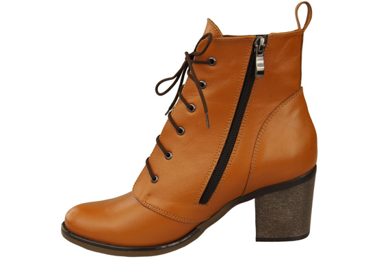 Winter-Schnürstiefel für Damen, Naturleder, Rot 188, von ElitaBut