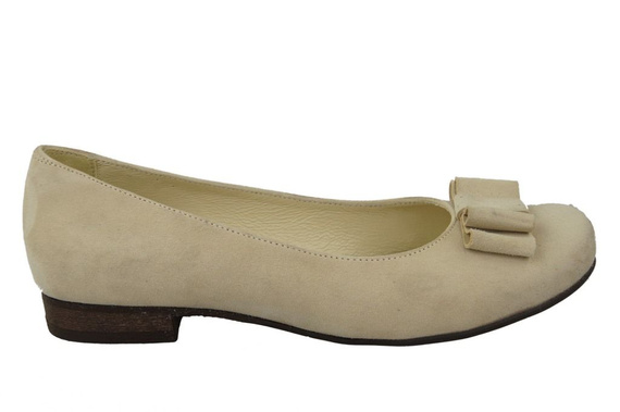 Damenschuhe Ballerinas Beige, Naturleder, Wildleder 126 ElitaBut