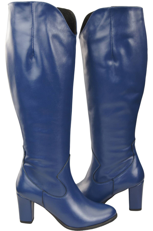 Stilvolle Damen Marineblau Stiletto Stiefel Naturleder 211 ElitaBut