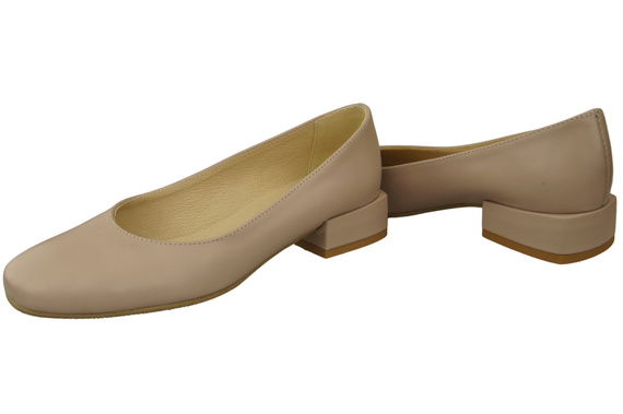 Bequeme Frauen Schuhe Cappuccino Blass Flats Natural Leder 204 ElitaBut