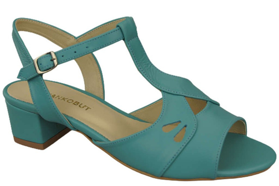 Damenschuhe Türkise Sandalen, Naturleder 169 ElitaBut