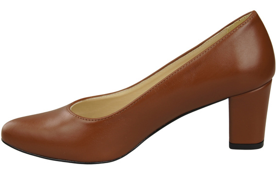 Klassische Glatt Damen Braun Naturleder Schuhe 213 ElitaBut