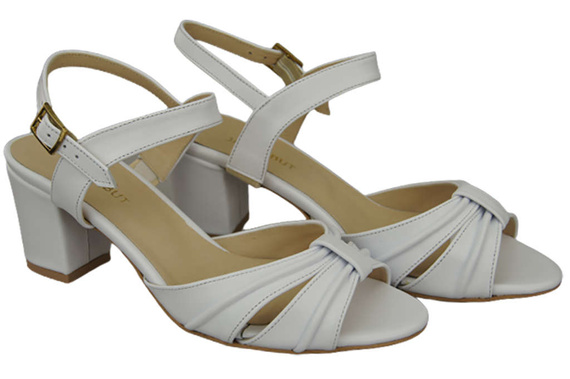 Damenschuhe Sandalen Weiß Naturleder 168 ElitaBut