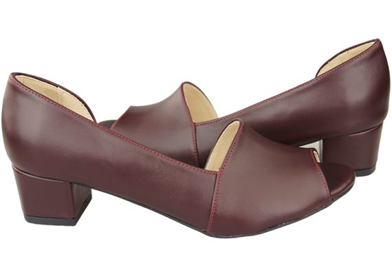 Damenschuhe Burgunderrote Sandalen, Naturleder 147 ElitaBut