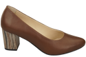Damenschuhe Pumps Braun Naturleder mit Zierabsatz 157 ElitaBut