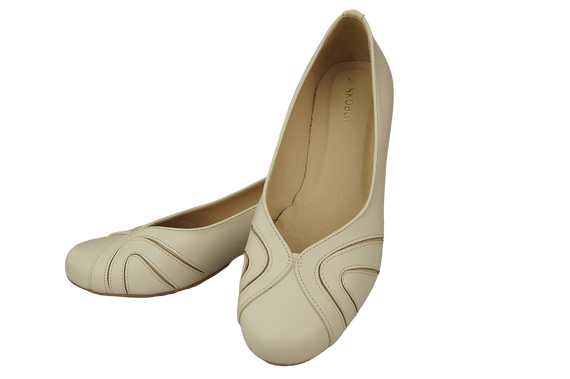Damenschuhe Pumps Naturleder Beige Ecru 786 ElitaBut