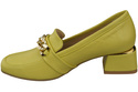 Damenschuhe mit Zierkette Pumps Mokassins Naturleder 193 Lemon ElitaBut
