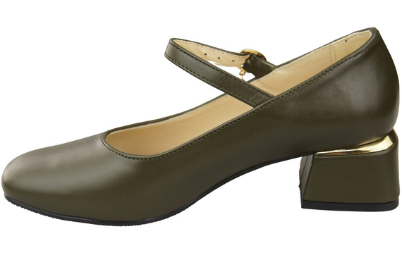 Damenschuhe Olive Riemchenpumps Naturleder 202 ElitaBut