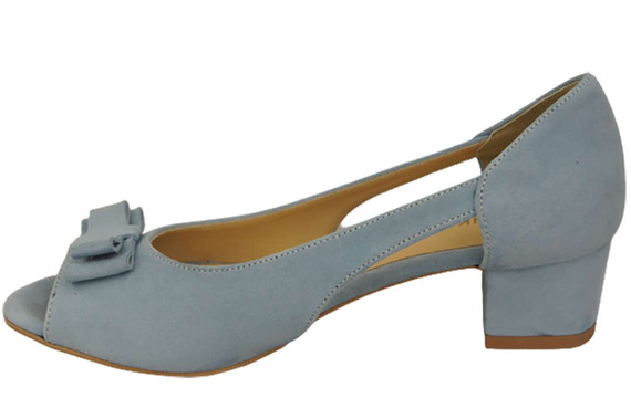 Damenschuhe Blaue Sandalen Natürliches Wildleder 145 von ElitaBut